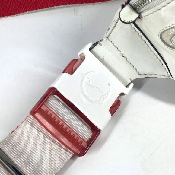 Christian Louboutin Mary Jane logo Mesh Bag Belt Bag Cross Shoulder Bag body bag - Picture 13 of 14